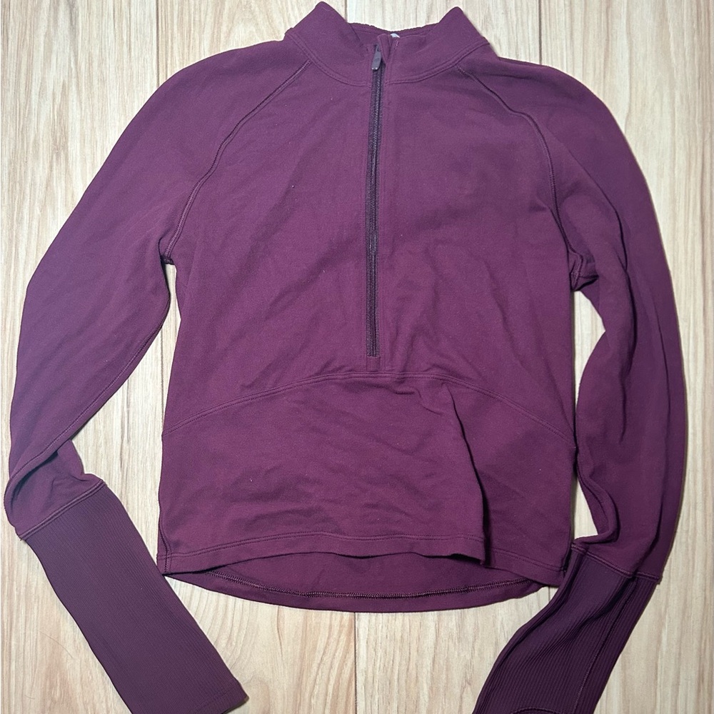 Lululemon Quarter Zip Cropped Long Sleeve